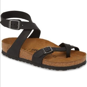 Birkenstock Black Yara Ankle Strap Sandal 36 NWT